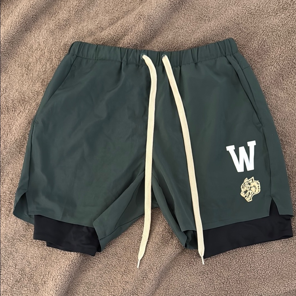 Men's Green Athletic Shorts